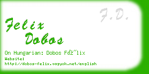 felix dobos business card